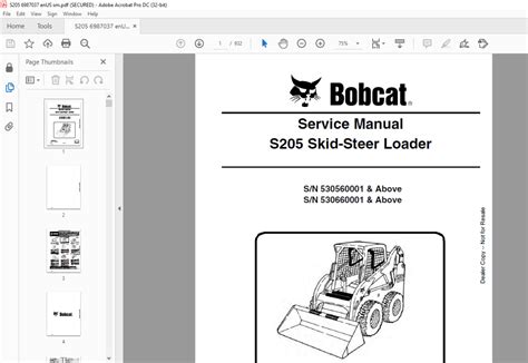 bobcat skid steer 205|bobcat s205 parts manual pdf.